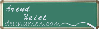 Arend Weiel Visitenkarte